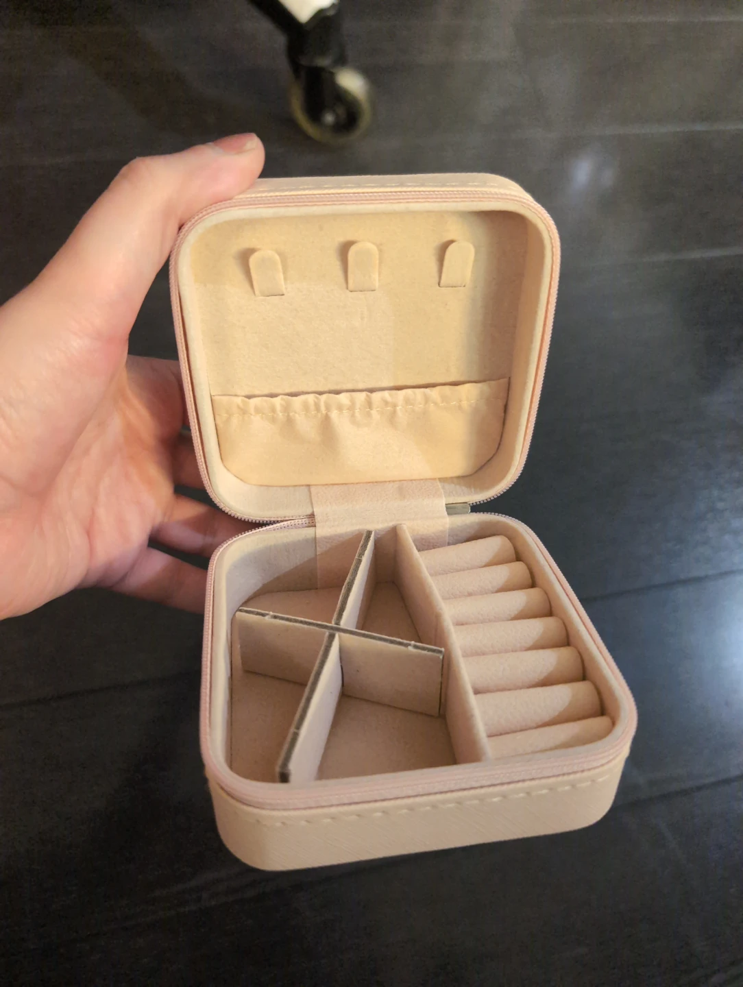 Small Pink Travel Jewellery Case