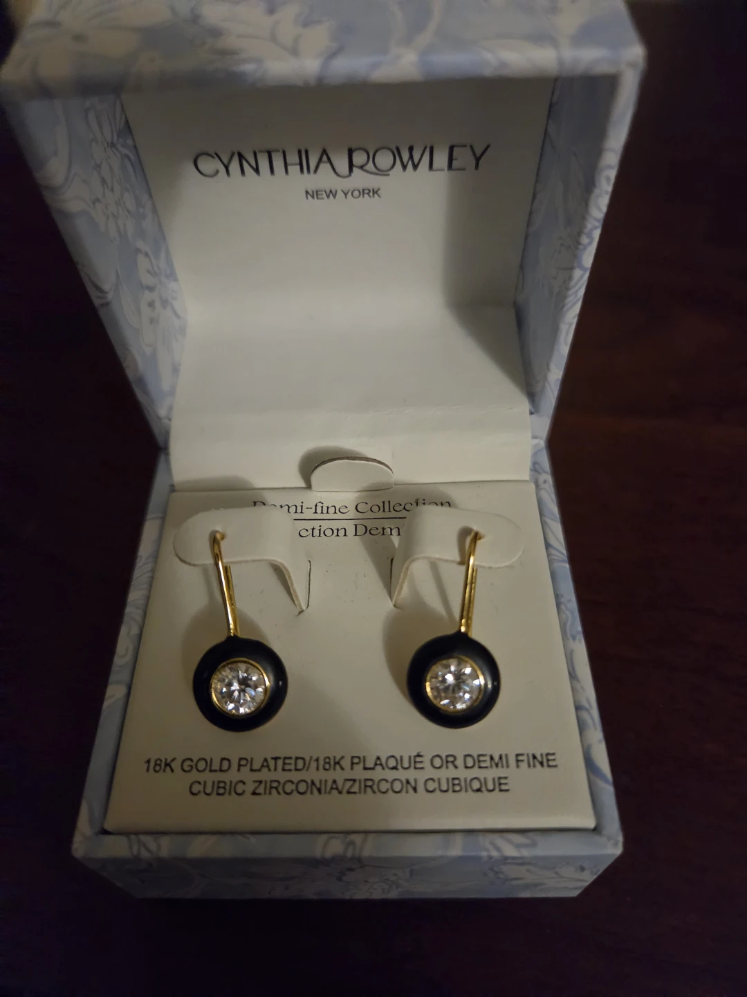 Cynthia Rowley 18K Gold Plated Cubic Zirconia Earrings - photo 2