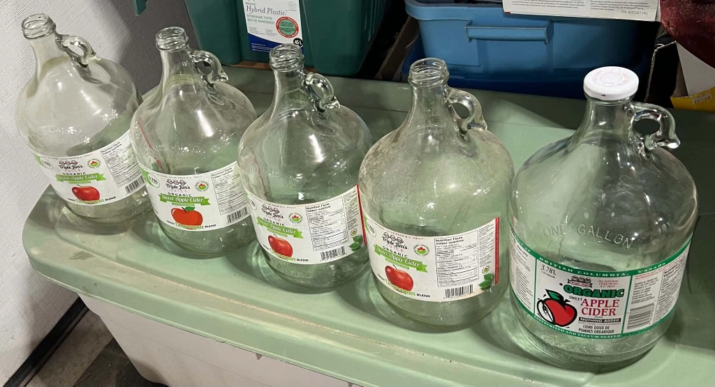 11 - ONE GALLON GLASS JUGS - $10 EACH!!