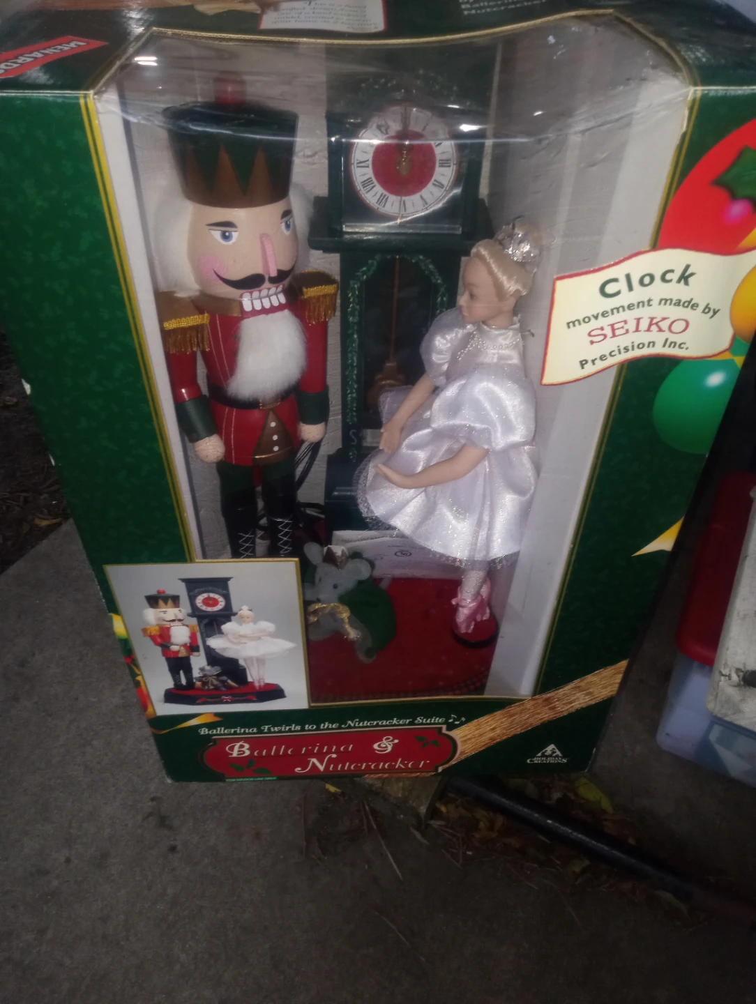 Holiday Creations Ballerina and Nutcracker Musical Clock