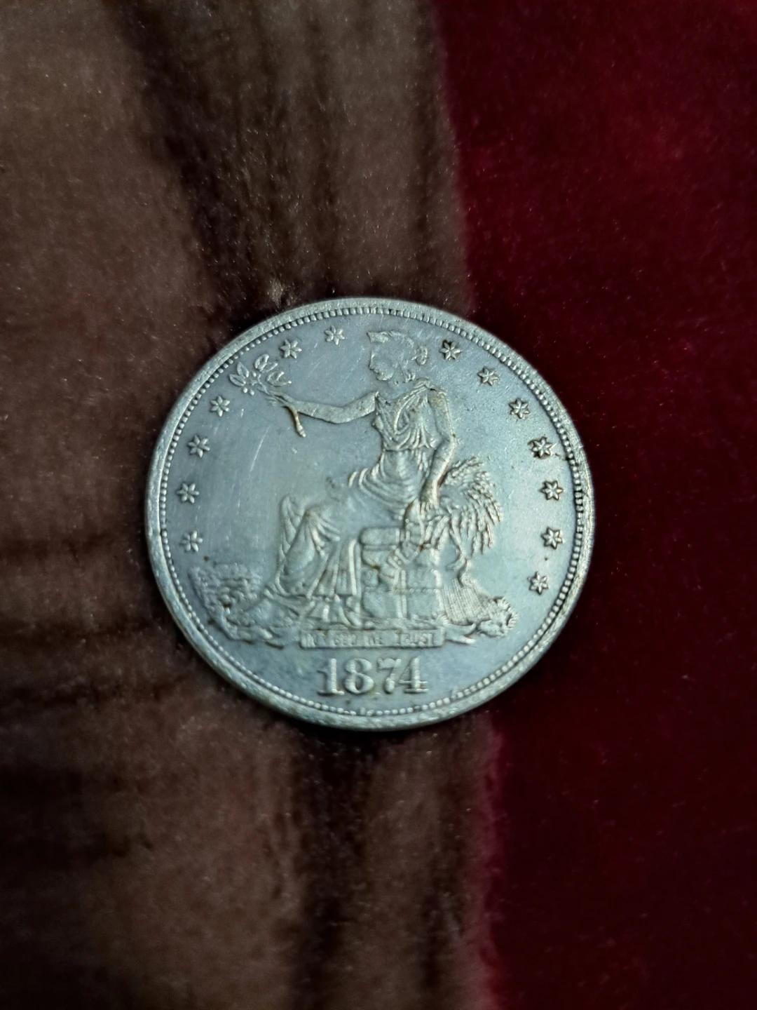 1874 United States Trade Dollar - photo 2