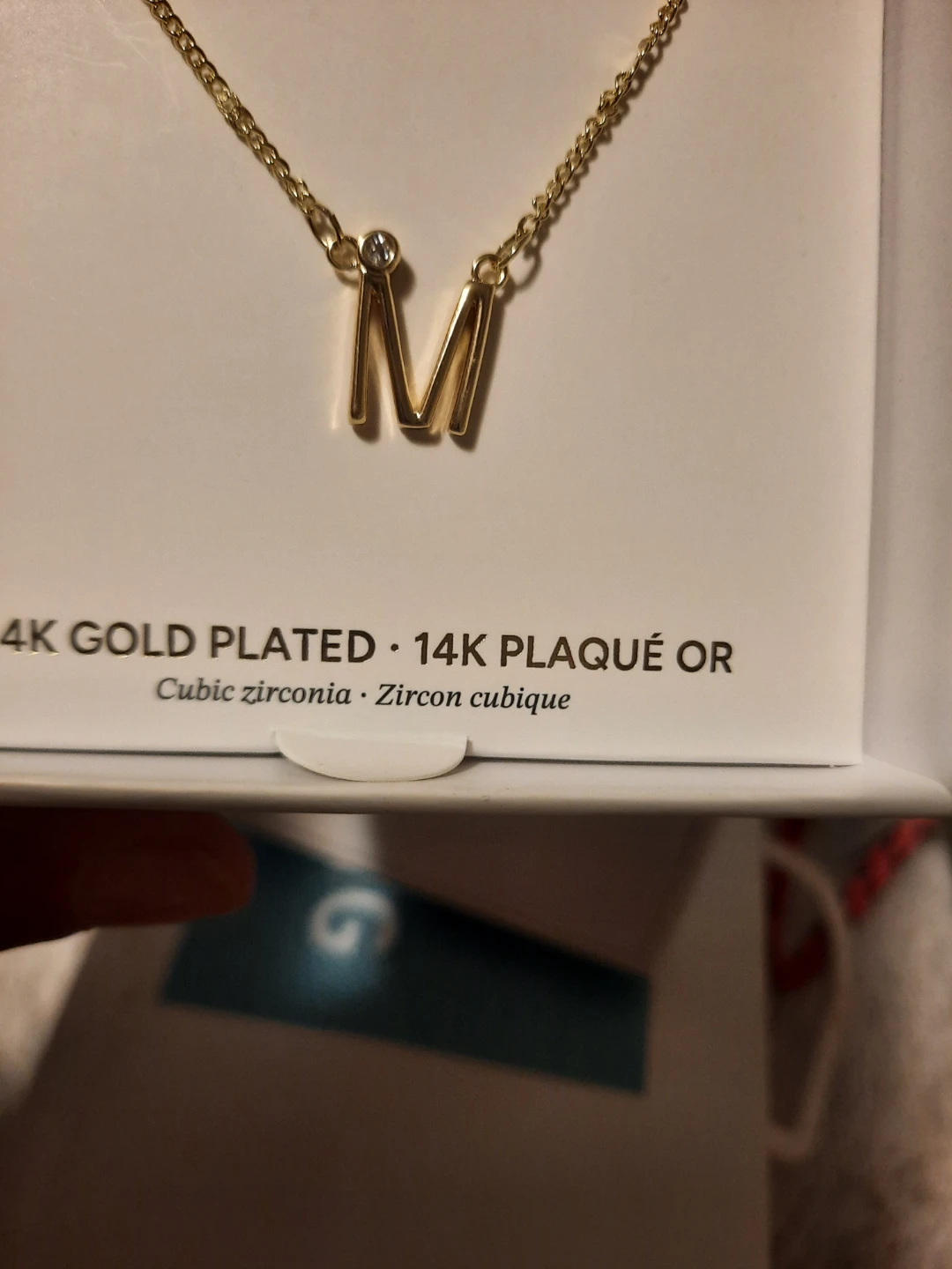 3PC 14K Gold Plated Initial "M" Necklace Set - photo 4