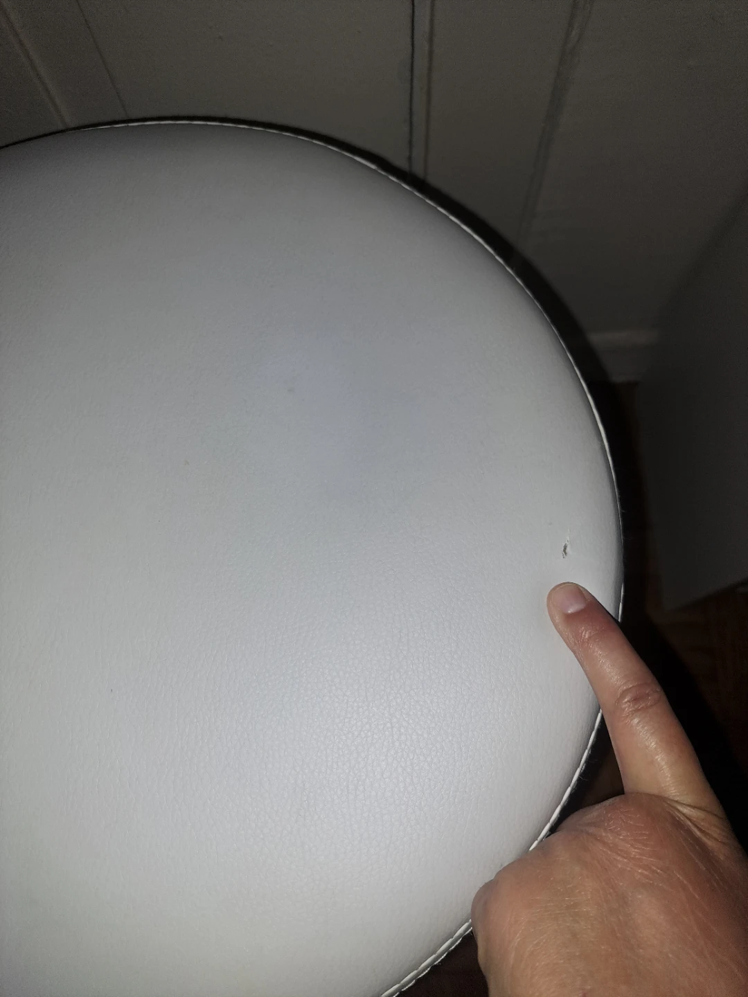 Round stool - white - photo 4