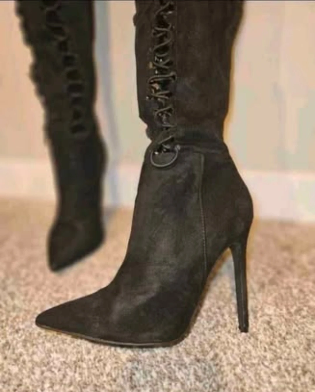 Black Stilleto Thigh high boots - photo 3