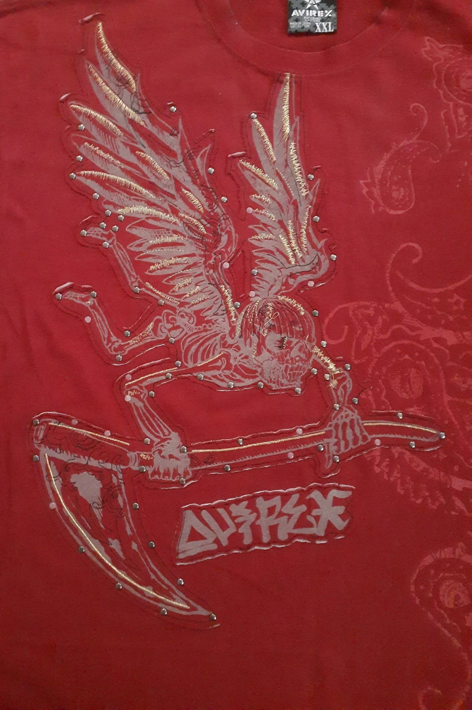 Avirex Red Graphic T-Shirt XXL VINTAGE Y2K - photo 2