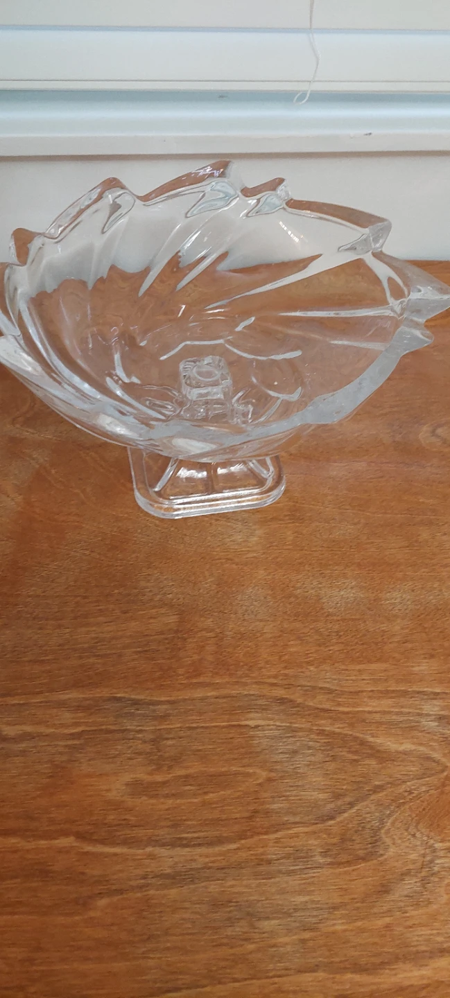 Clear Glass Pedestal Bowl - photo 4