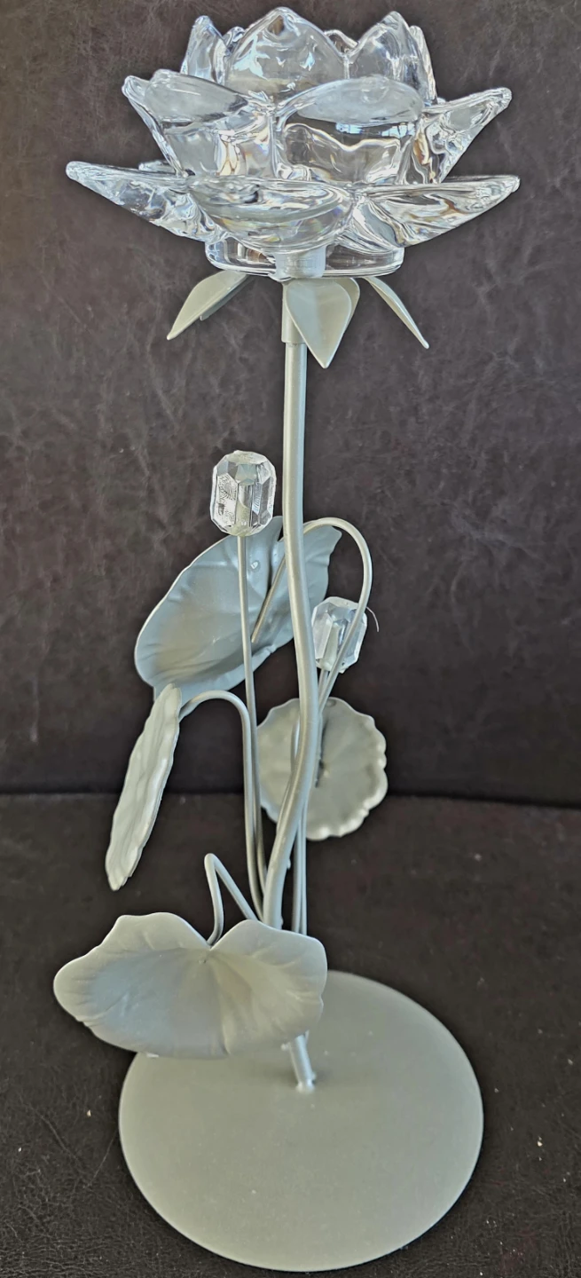 Crystal Lotus Flower Votive Candle Holder - photo 3