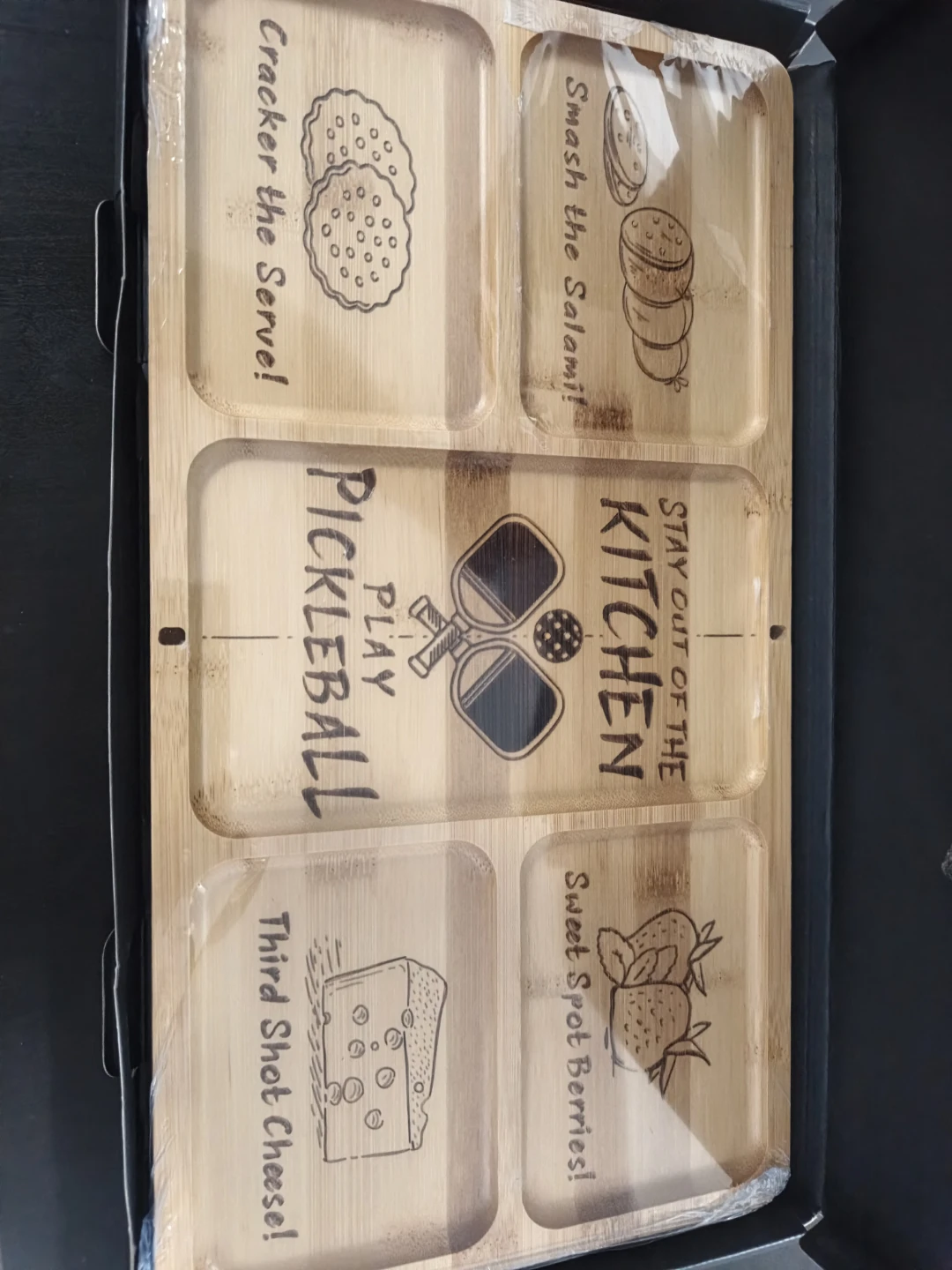 DWATAN HOME Pickleball Charcuterie Board 2-Piece Set