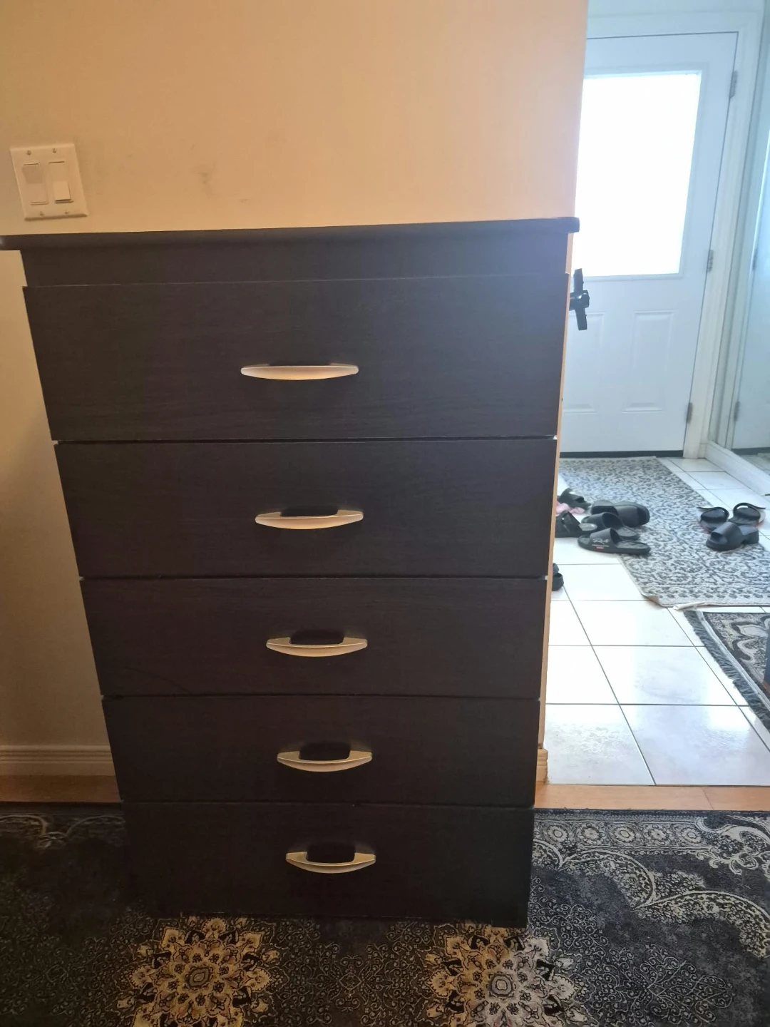Dark Brown 5-Drawer Dresser