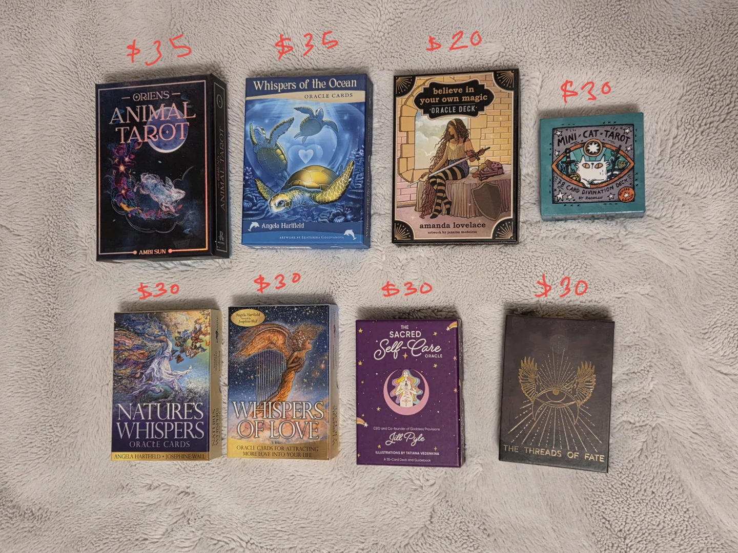 Selection of Oracle and Tarot Card Decks