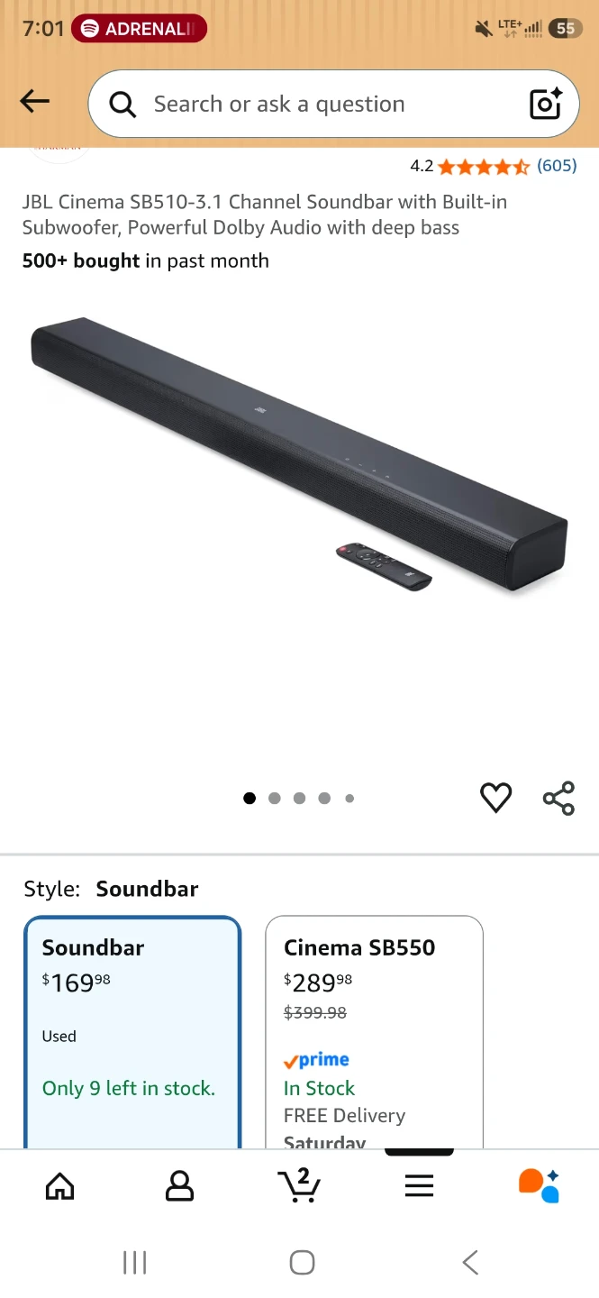 JBL Cinema SB510 3.1 Channel Soundbar