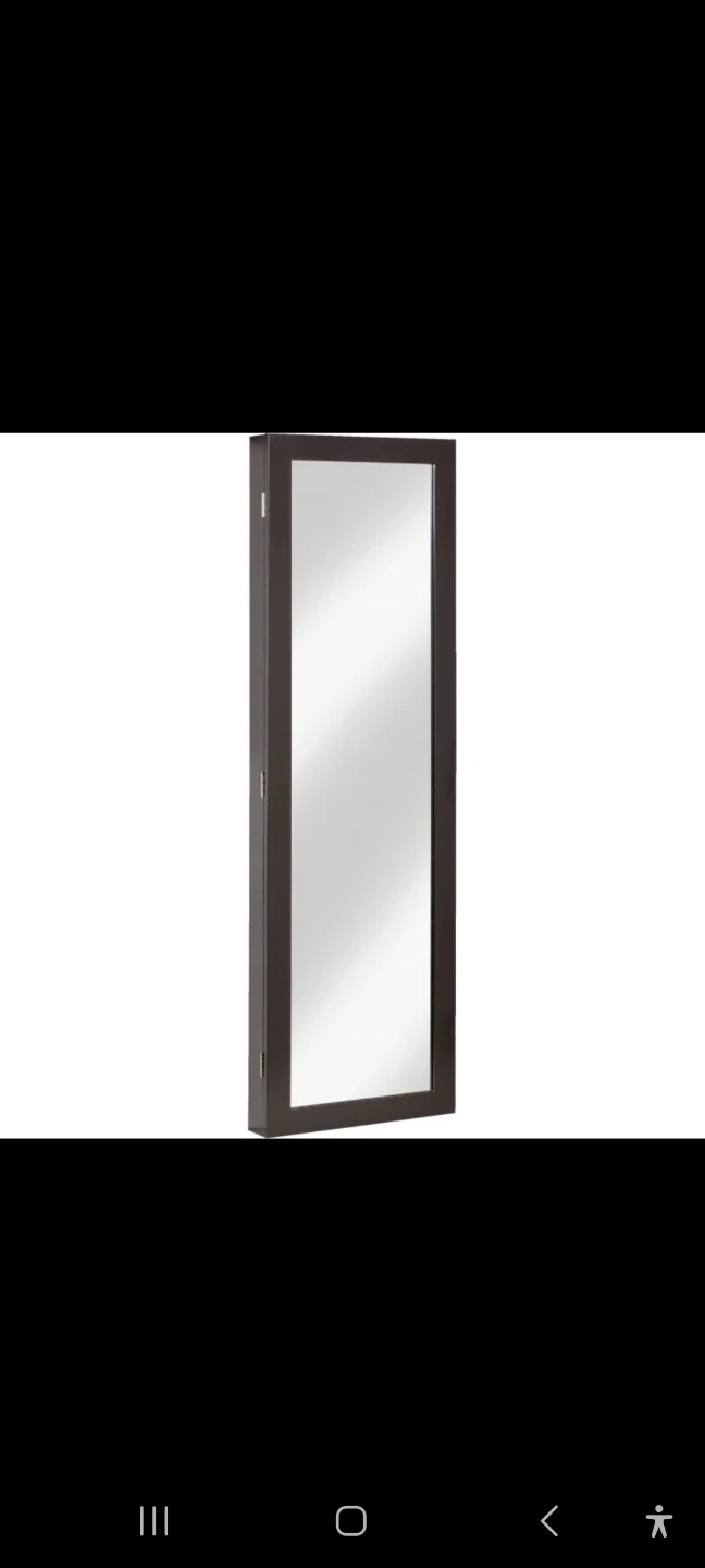 Erias Home Designs Jewelry Armoire Wall Mirror Espresso - photo 3