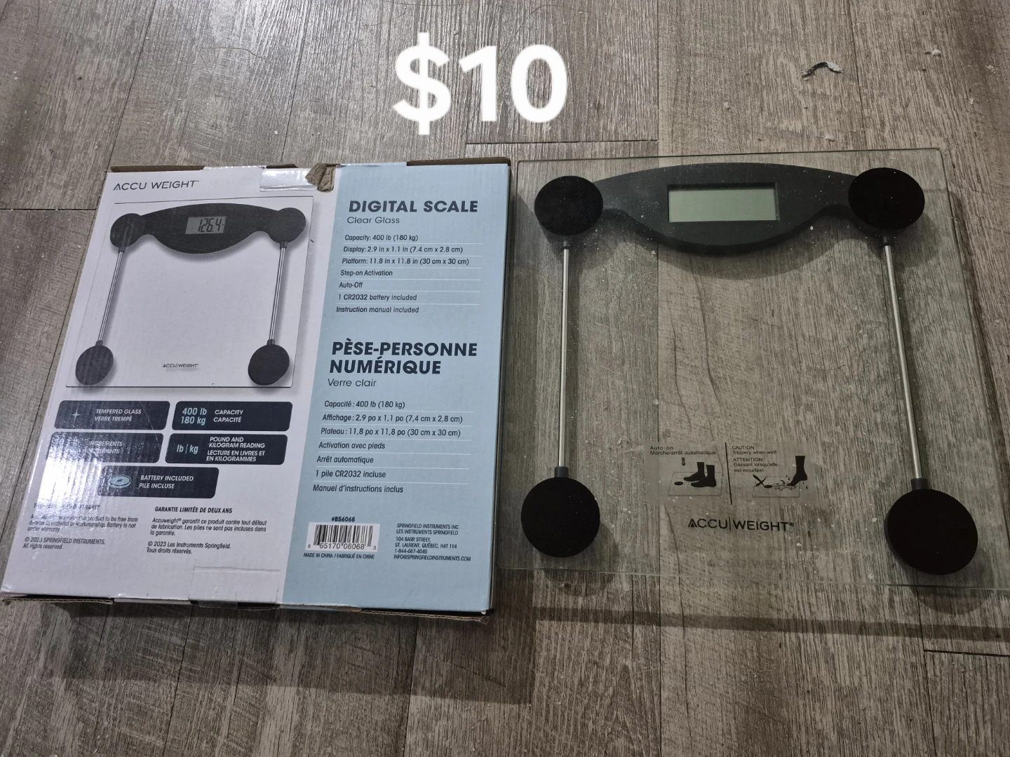 Accu Weight Clear Glass Digital Scale