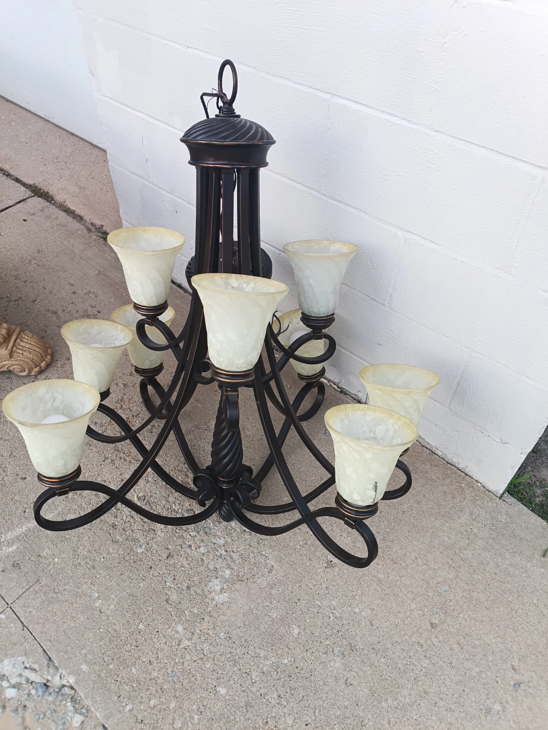 9-Light Bronze Chandelier - photo 3