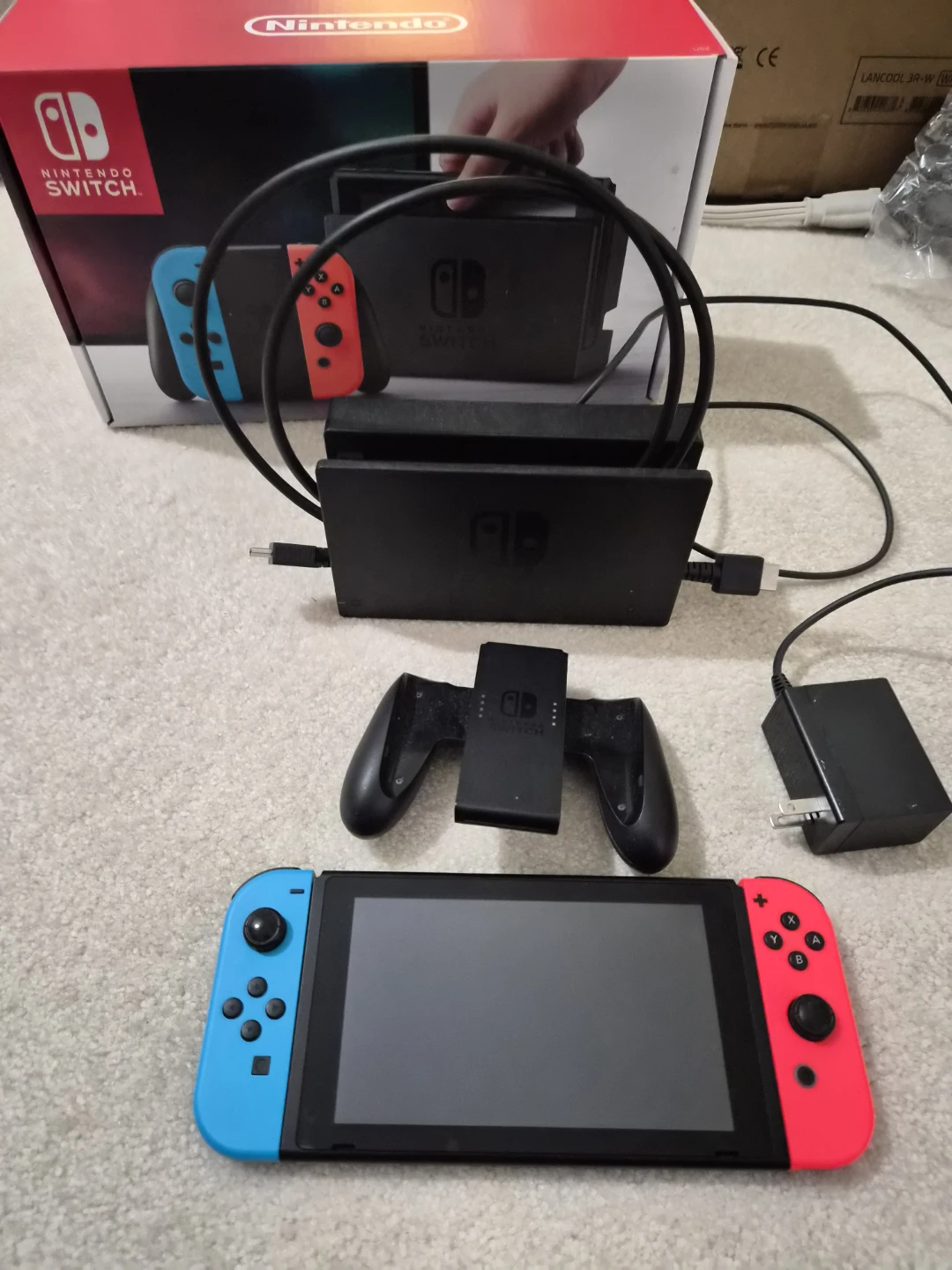 Nintendo Switch 1 Console Neon Blue and Red - photo 2
