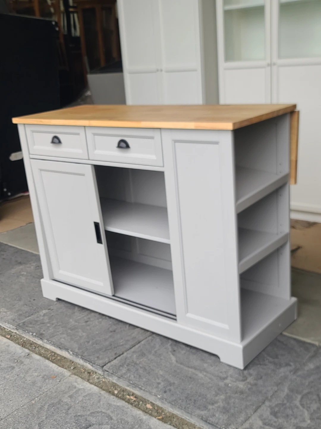 Kitchen Island with Drop Leaf - photo 2