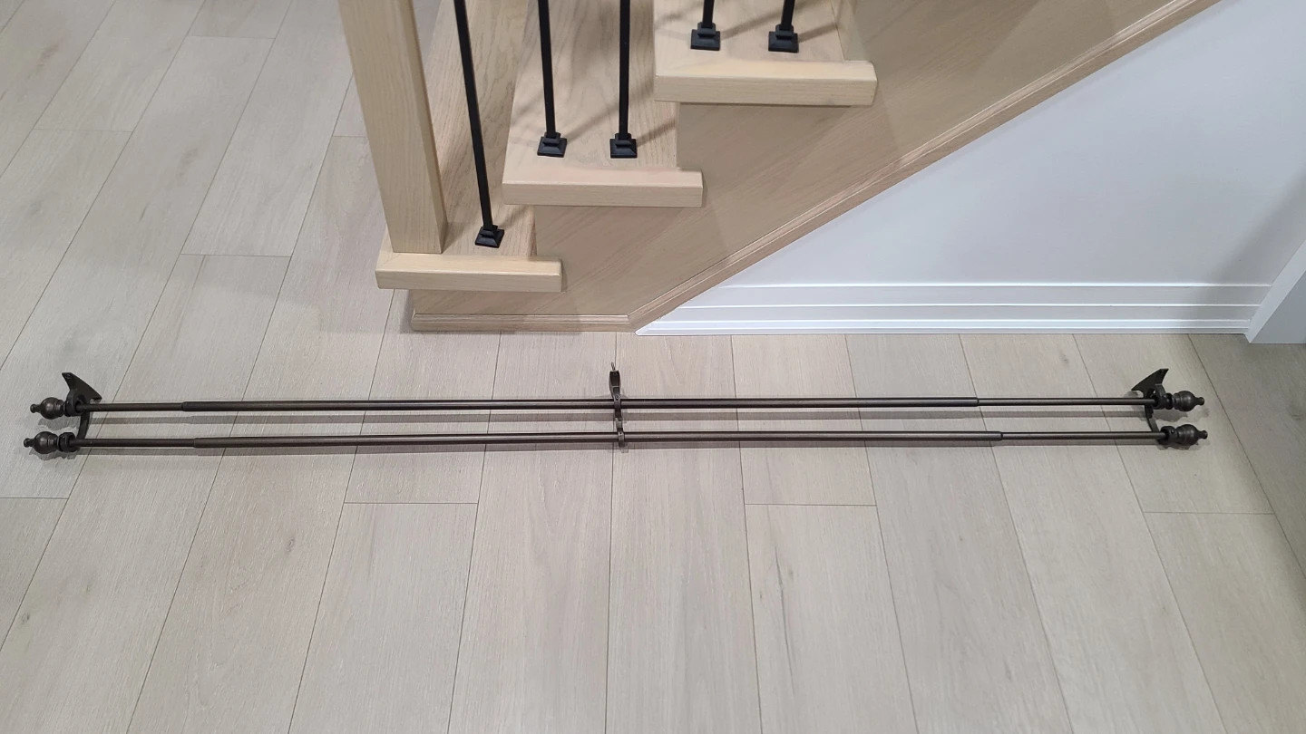Double Curtain Rod in Dark Bronze Finish - photo 2