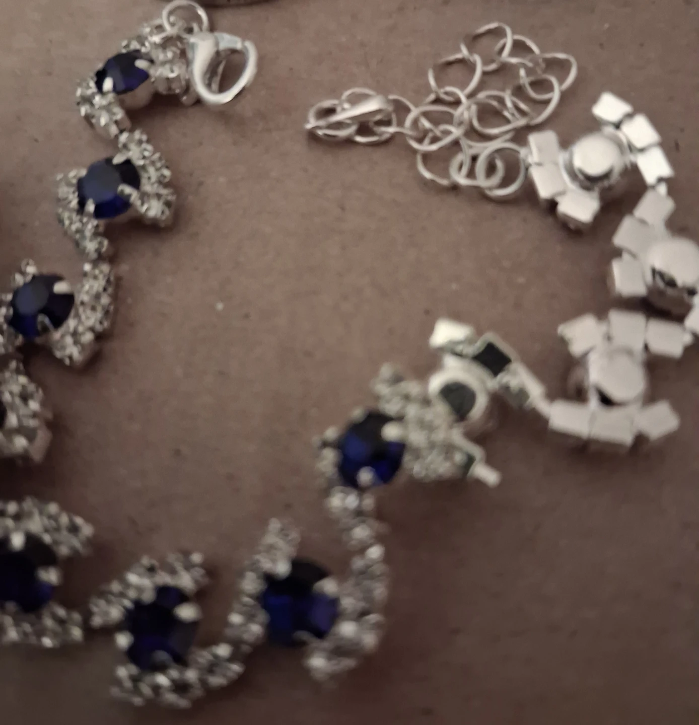 Jewellery set with amethyst necklace and sapphire bracelet - photo 5
