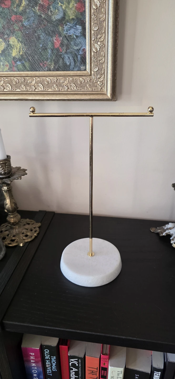 Gold T-Bar Jewelry Stand