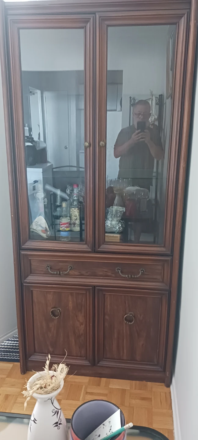 Traditional Wood China Cabinet