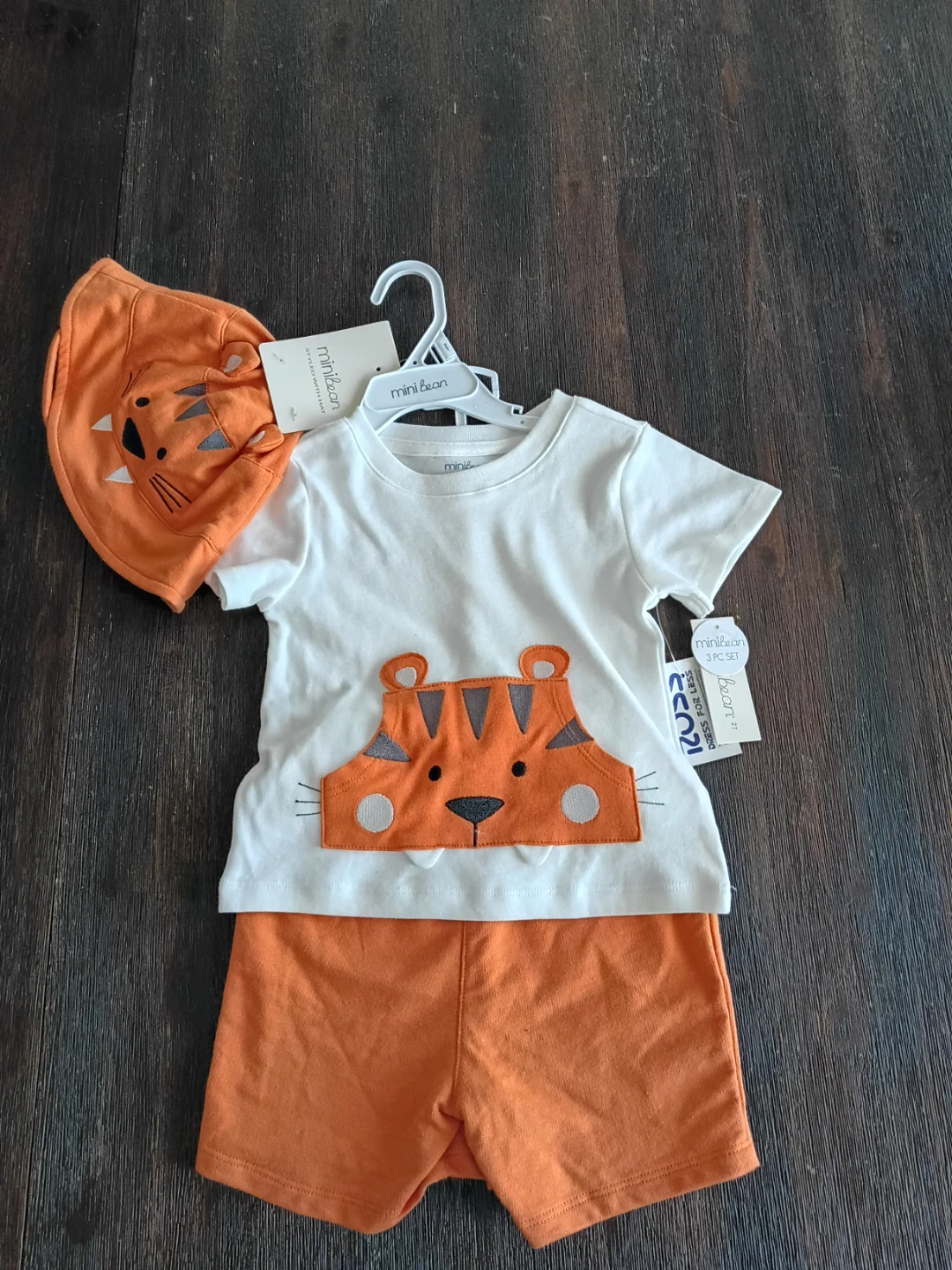 Minibean Toddler Tiger Outfit Set 2T
