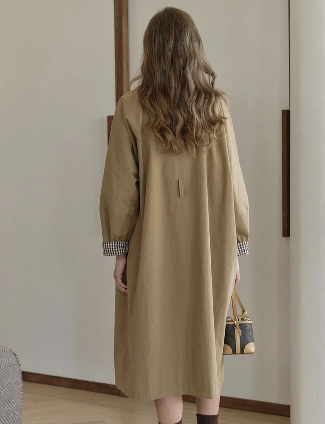 TIE-WAIST LOOSE MID- LENGTH COAT - photo 4