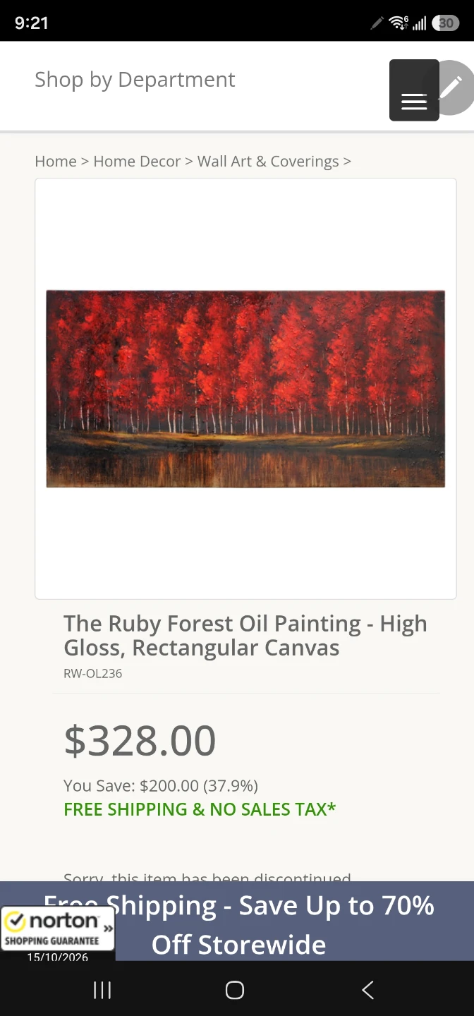 The Ruby Forest Oil Painting