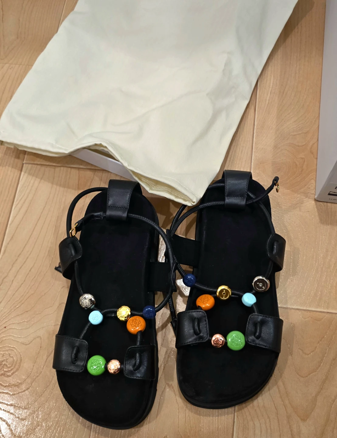 Loewe × Paula Ibiza Pebble Beads Fussbett Sandals Size 38 - photo 2