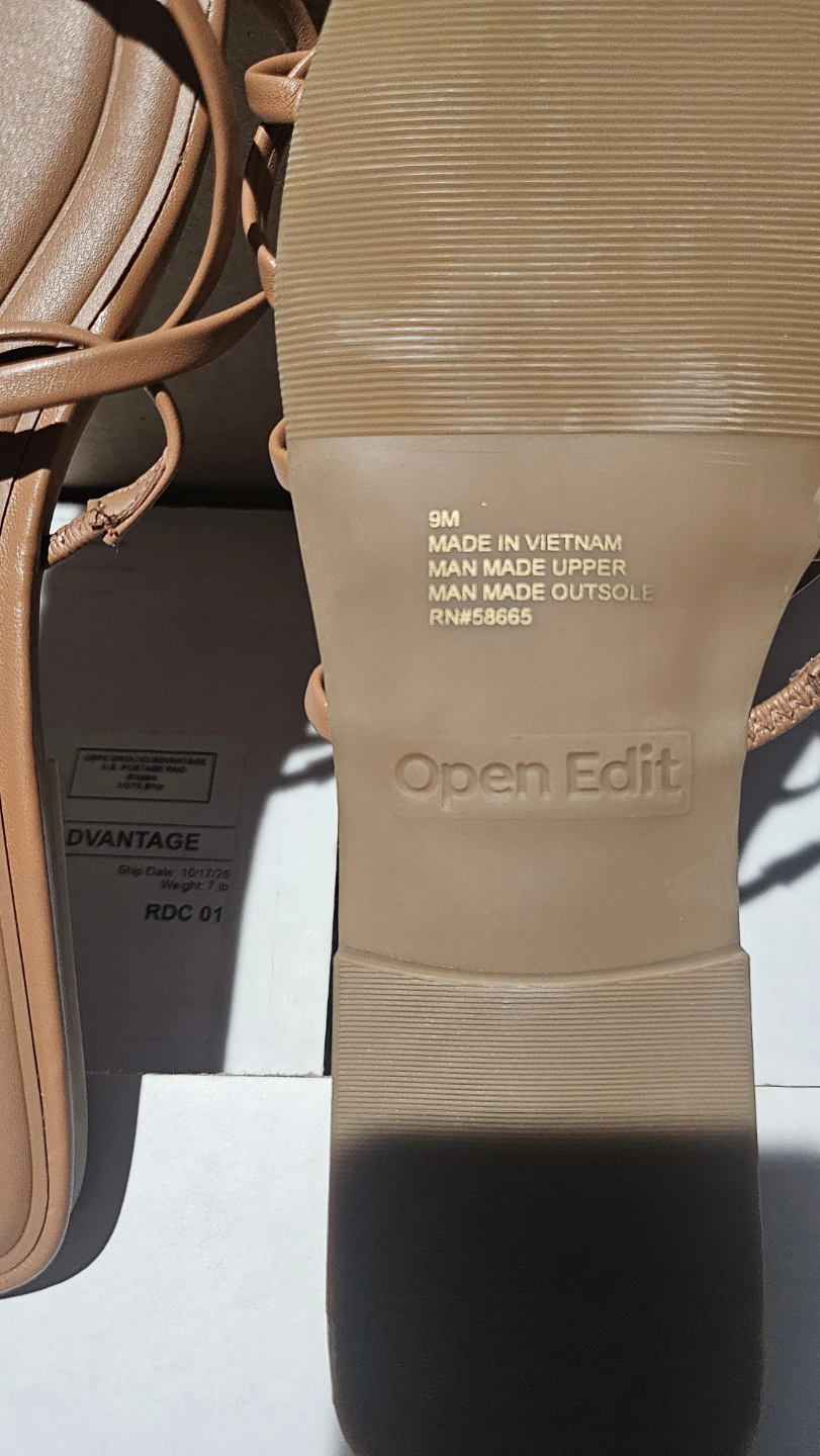 Open Edit Tan Strappy Sandals - photo 2