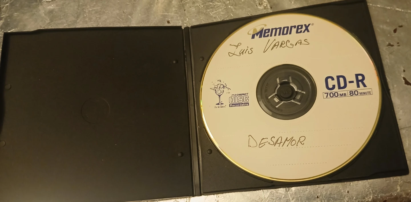 Luis Vargas Desamor CD-R Memorex