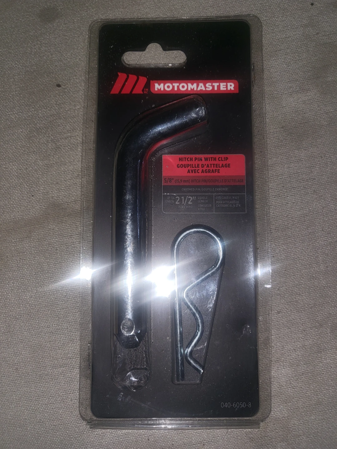 MotoMaster Hitch Pin with Clip 5/8"
