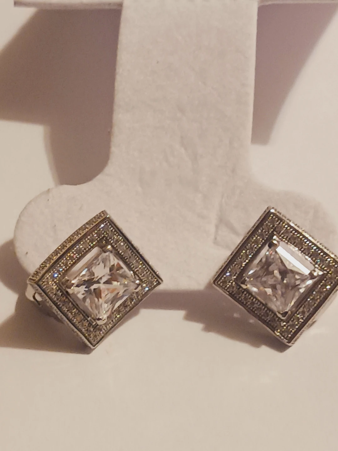 Gorgeous Sterling Silver 925 Square Stud Earrings - photo 4