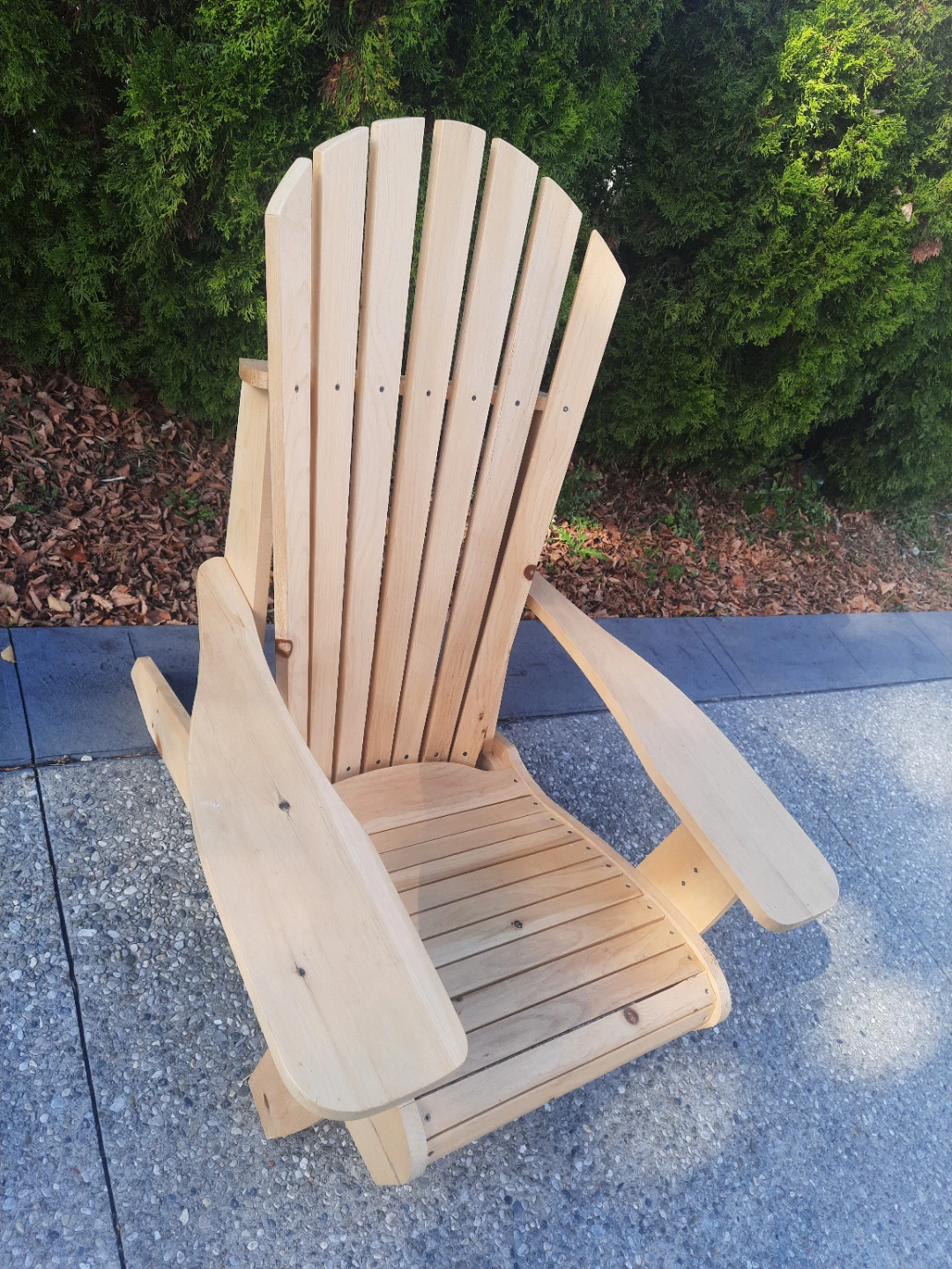 Natural Wood Adirondack Rocking Chair - photo 4
