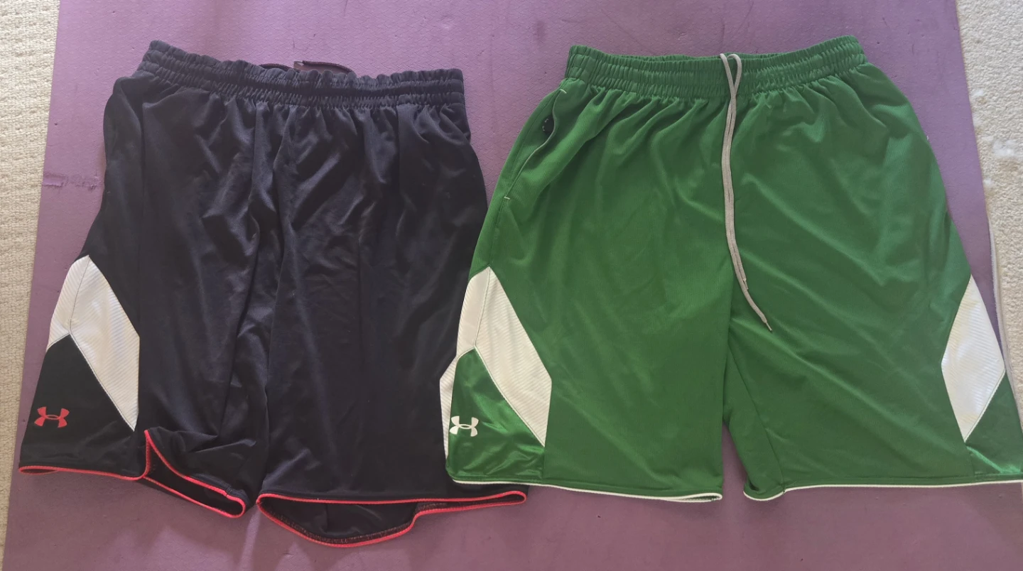 Under Armour Vintage Men's Basketball Shorts. Both XL/XLARGE.