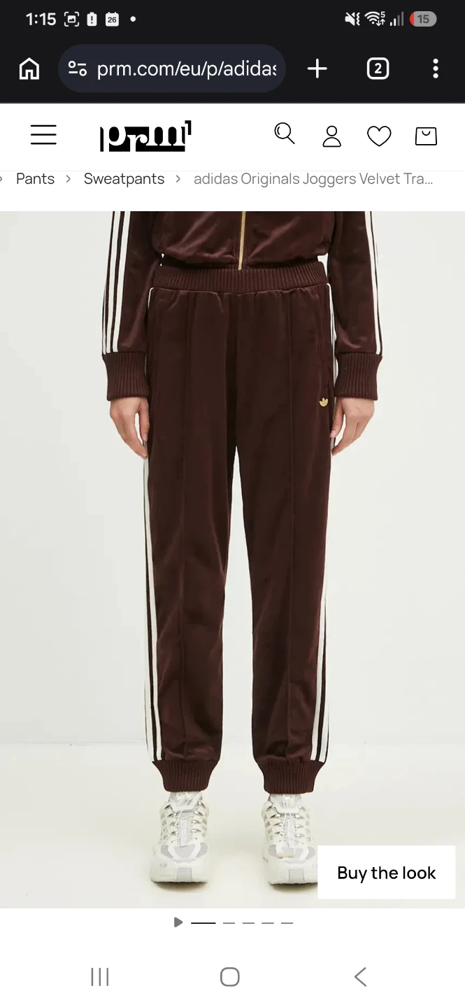 adidas Originals Premium Brushed Velvet Track Pants, size M