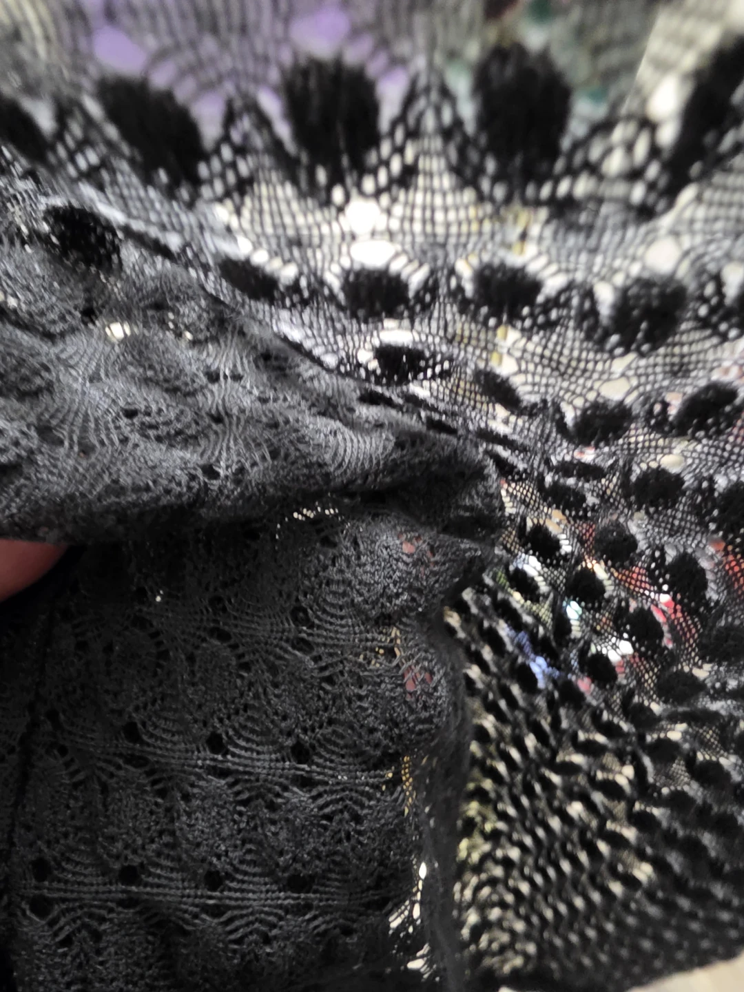 Black Lace Open Cardigan - photo 2