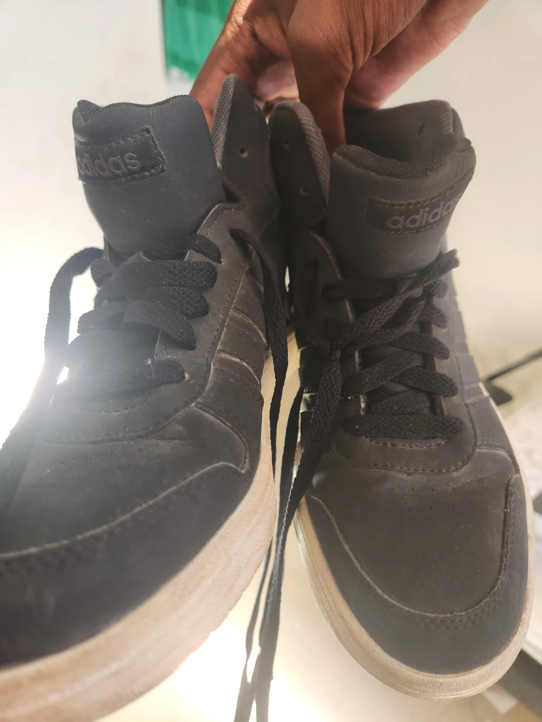 Adidas high top sneakers black