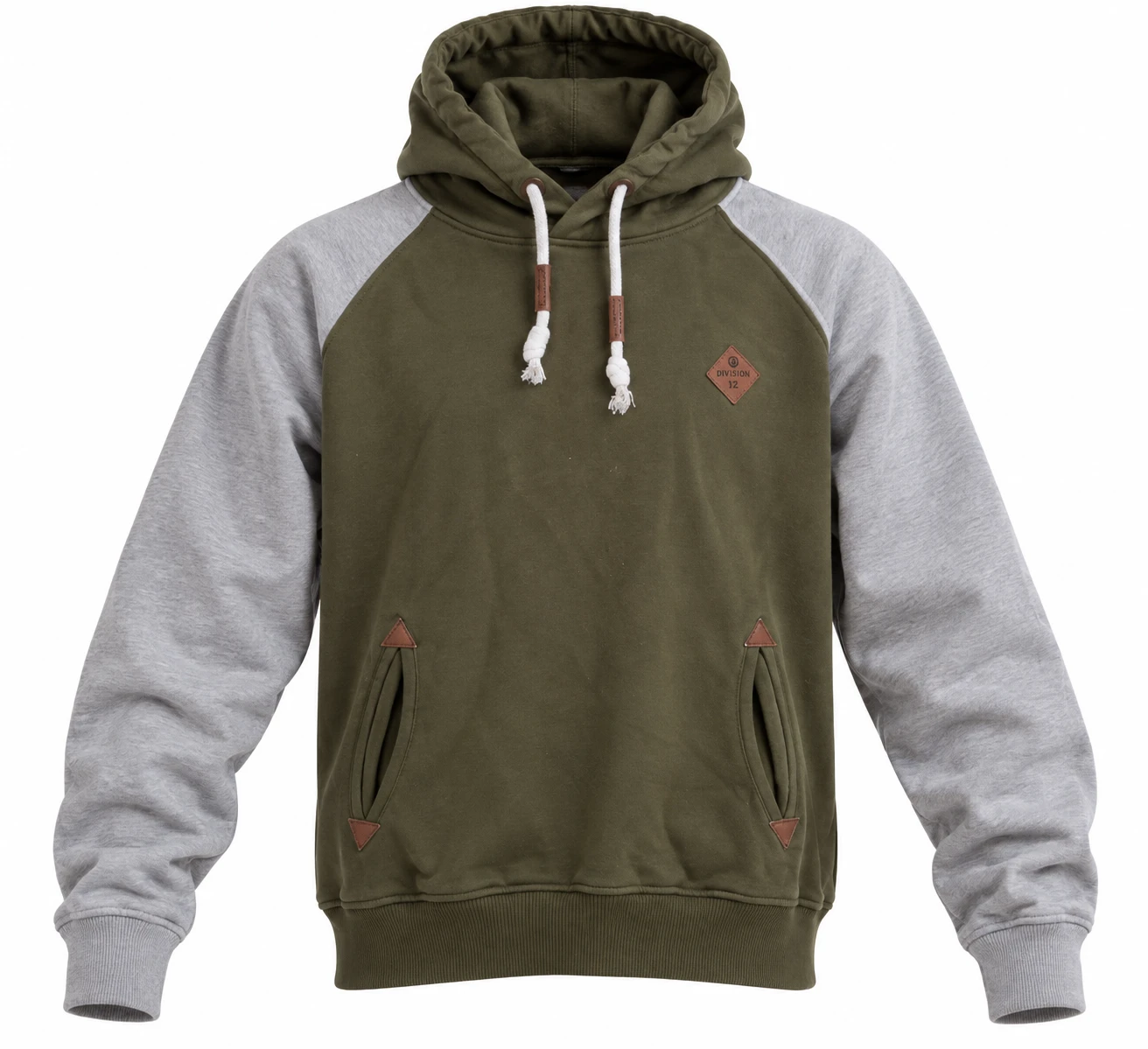 Division 12 Hoodie Olive and Grey