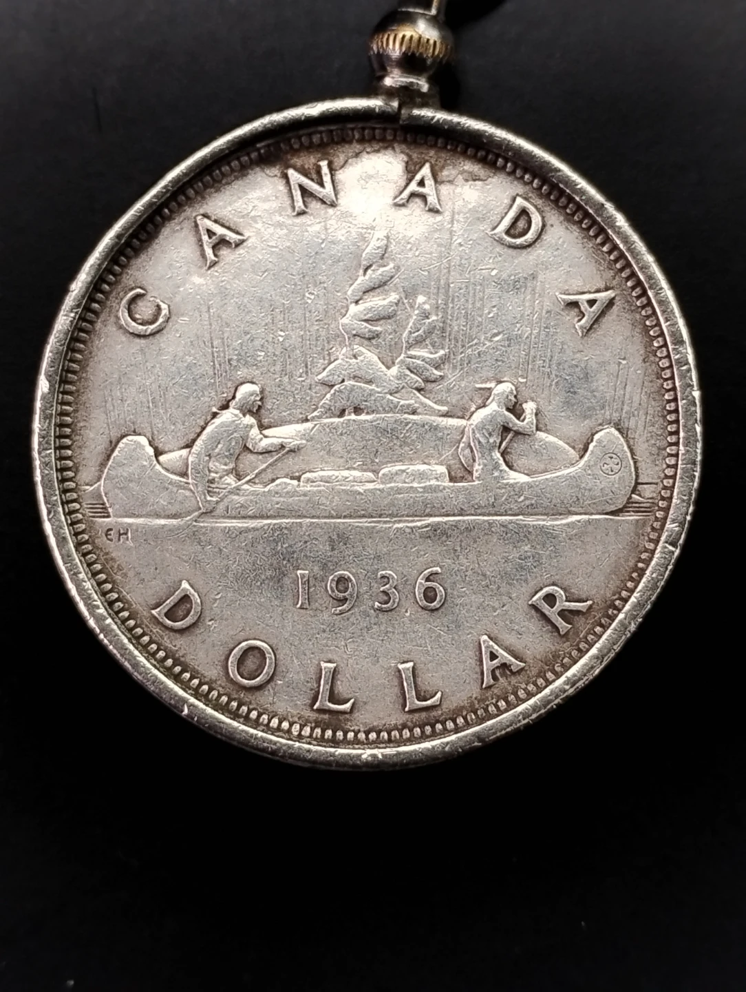 1936 Canadian Silver Dollar Keychain
