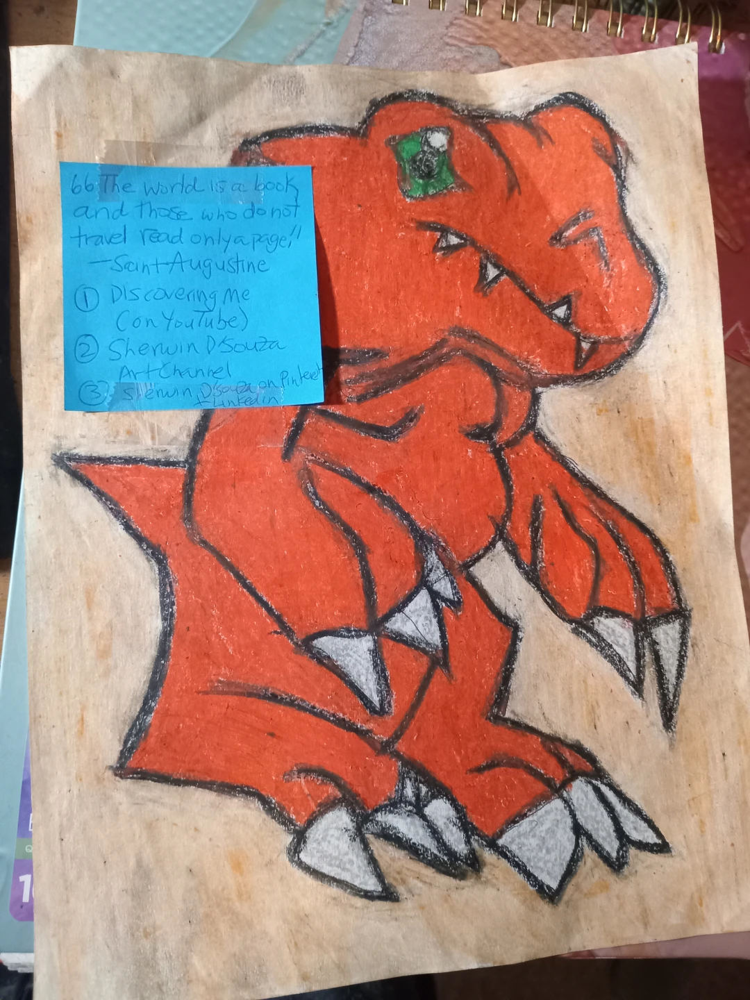 AUGUMON DIGIMON DRAWING BY CUSTOM ARTIST SHERWIN