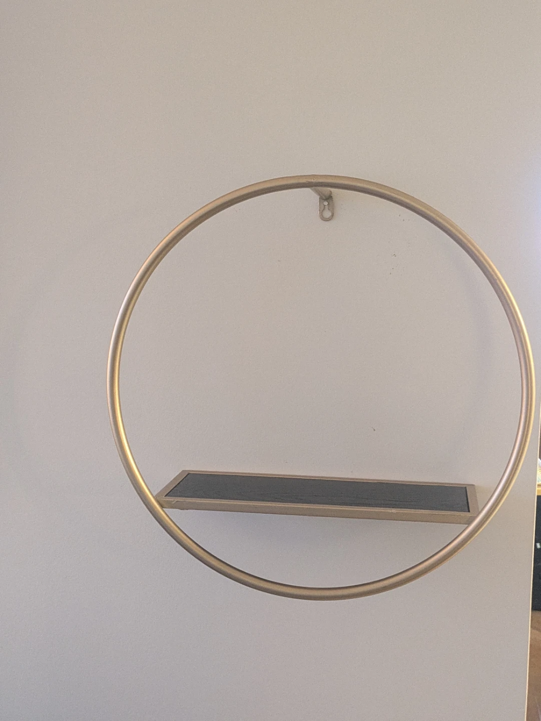 2 Round Wall Shelf with Black Wood Base - photo 2