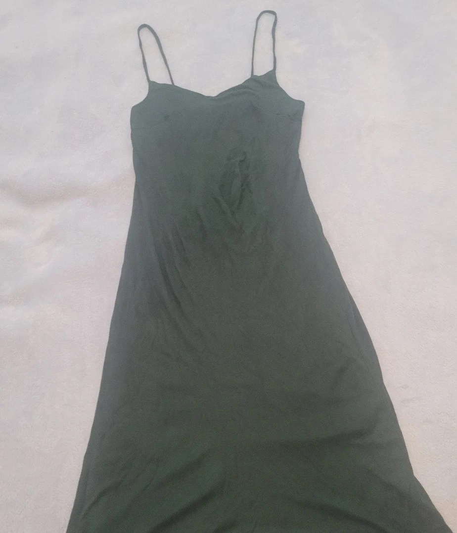Dark Green Spaghetti Strap Maxi Dress
