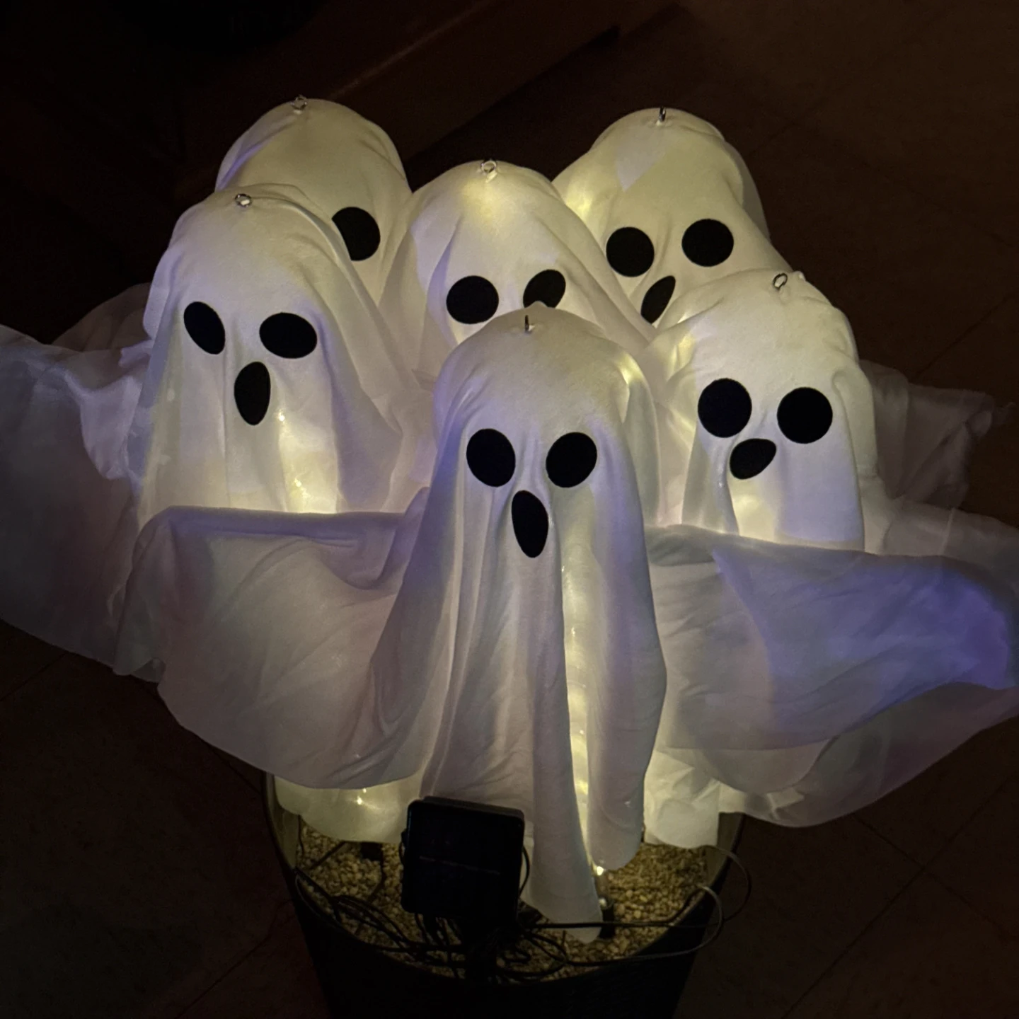 Solar Powered Halloween Ghost Lawn Lights - photo 2