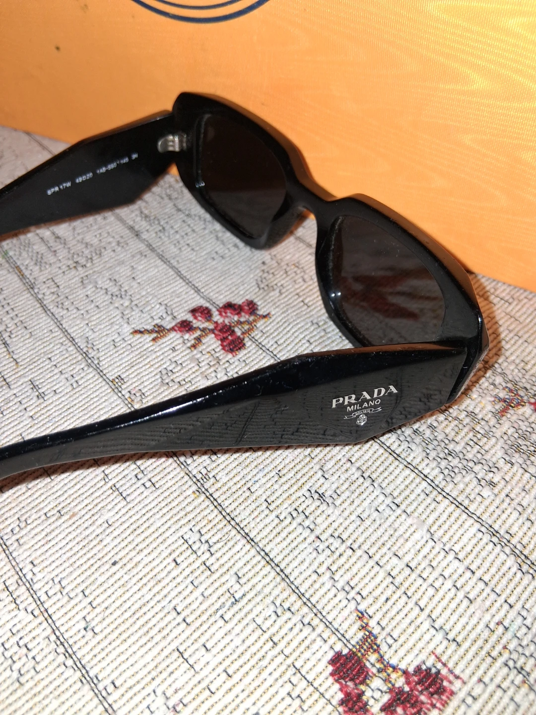 Prada Black Rectangular Sunglasses
