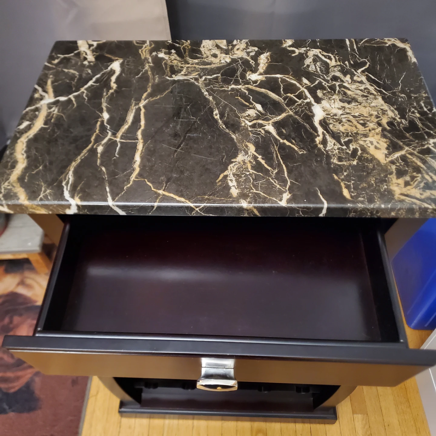 Dark Wood Wine Rack Table - photo 2