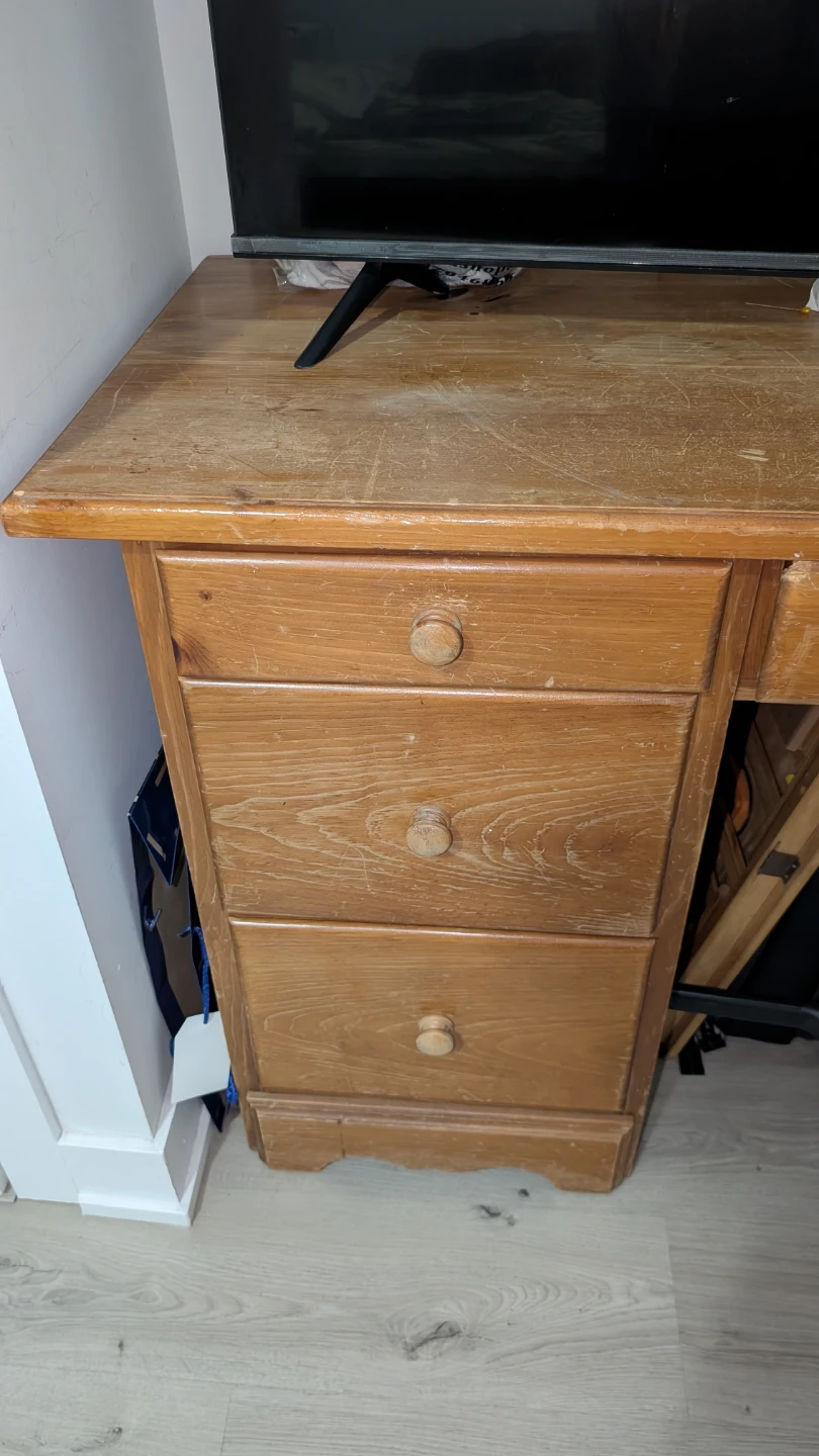 Solid Wood Desk with Drawers - photo 2