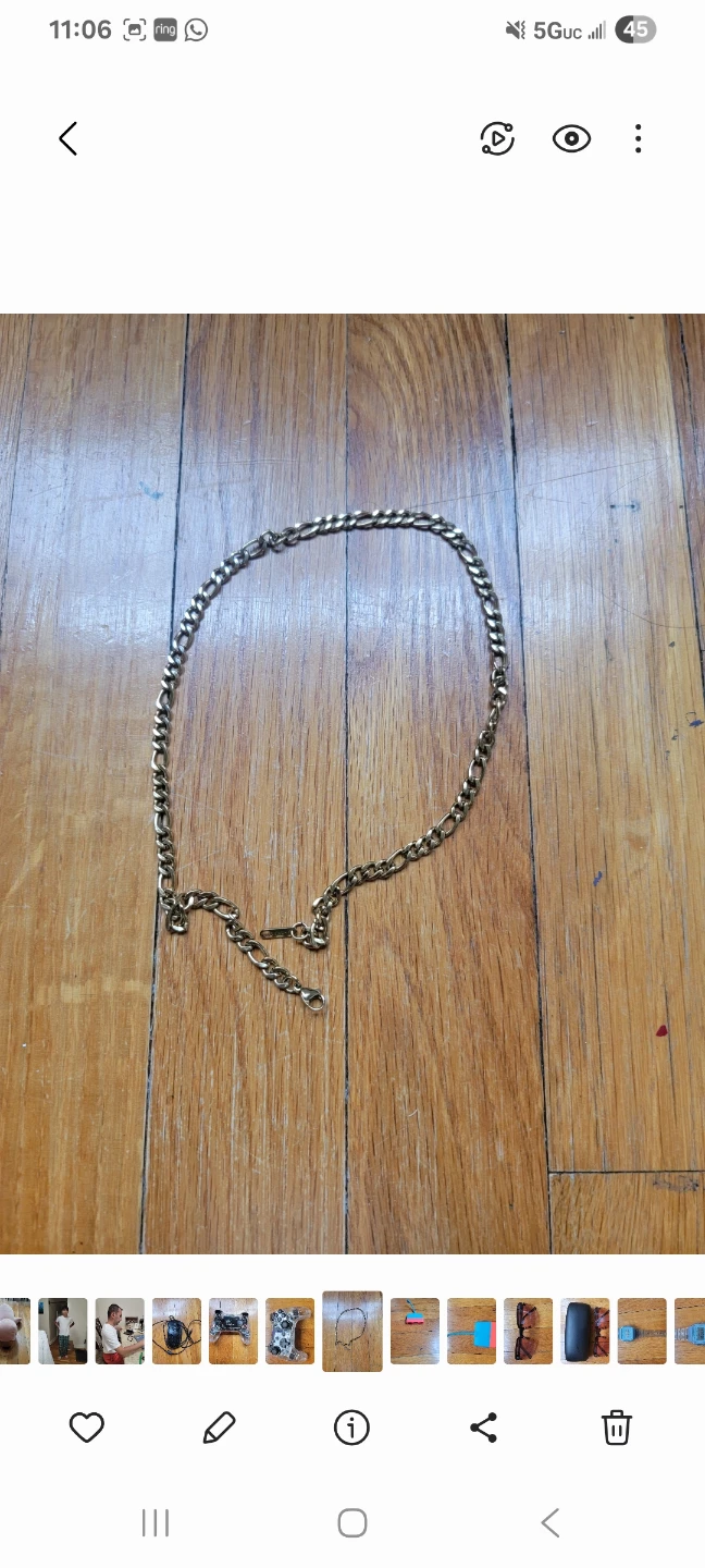Gold-Tone Figaro Chain Necklace