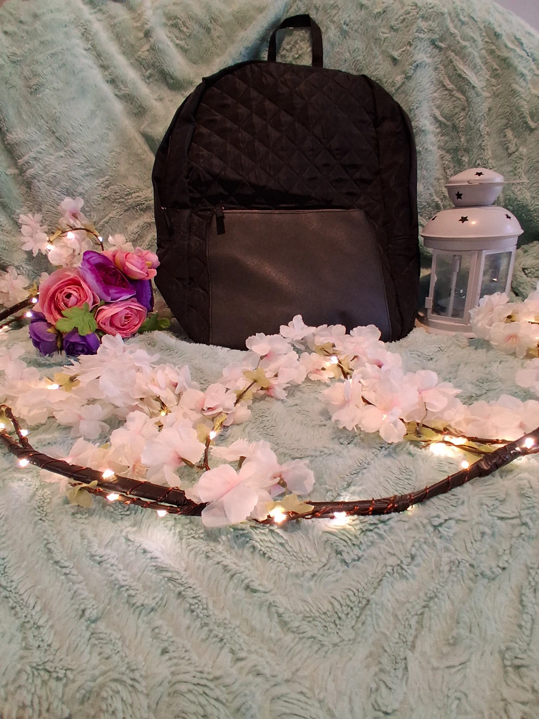 DSW Quilted Black Backpack