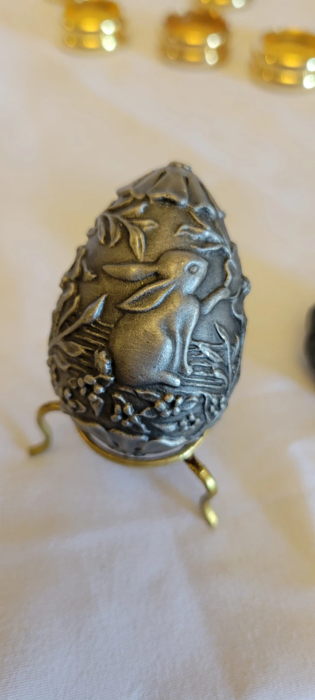 Collection of various decorative eggs and stands - photo 4