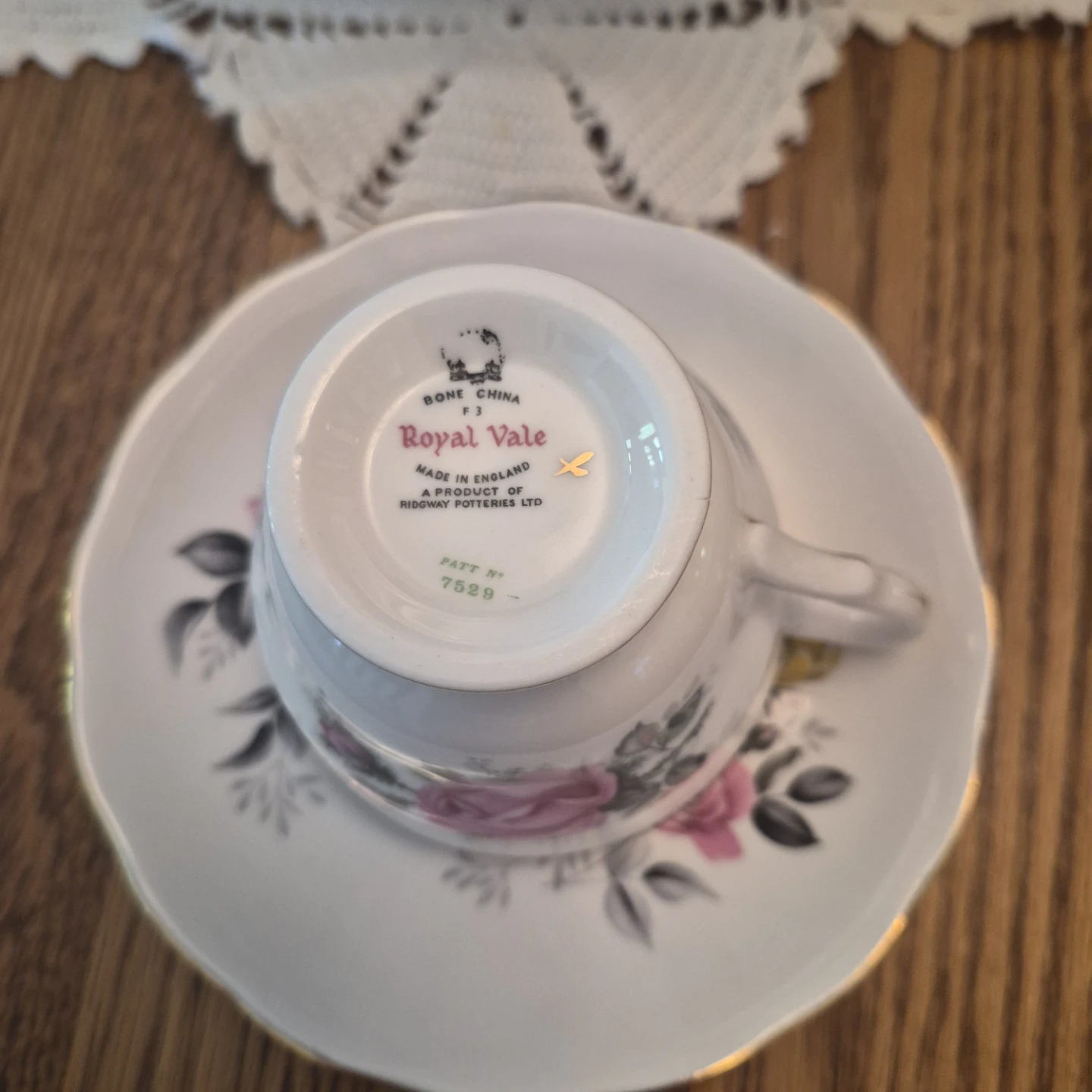 Royal Vale Bone China Tea Cup and Saucer - photo 3